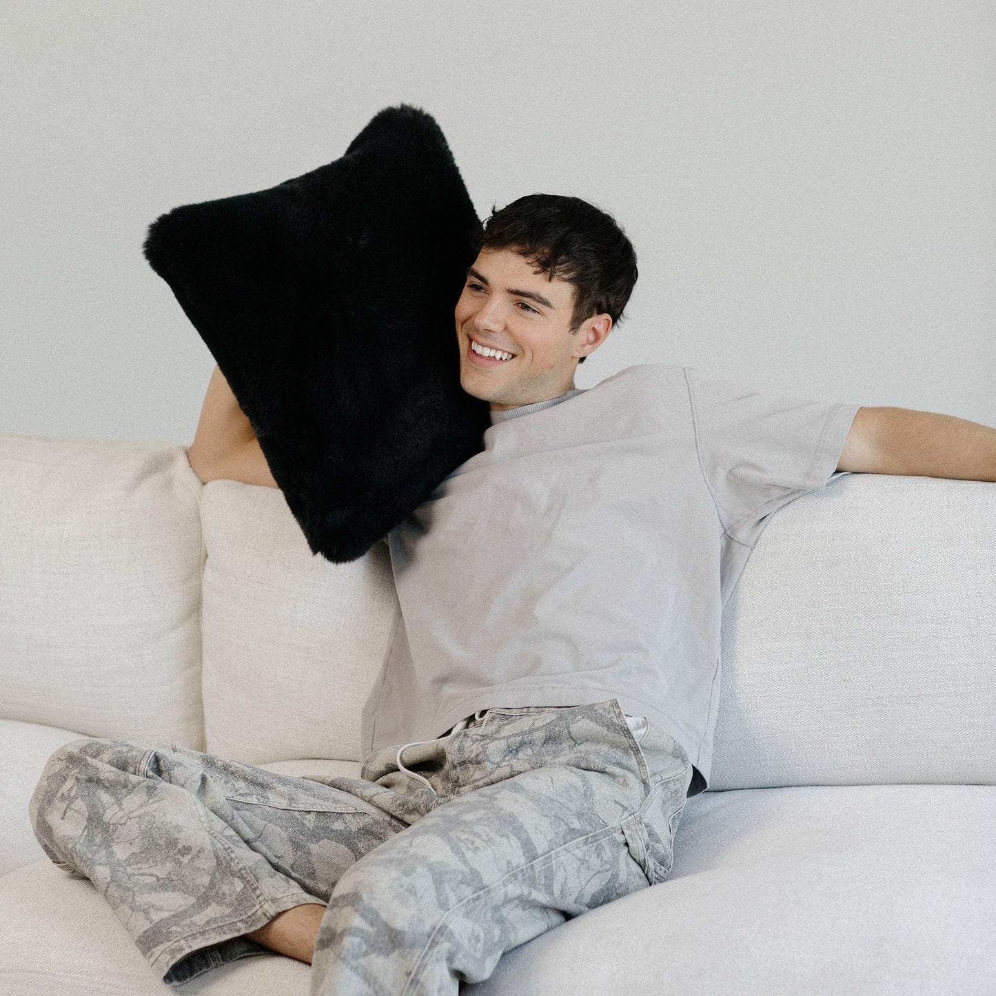 Charcoal Grey Luxe Pillow